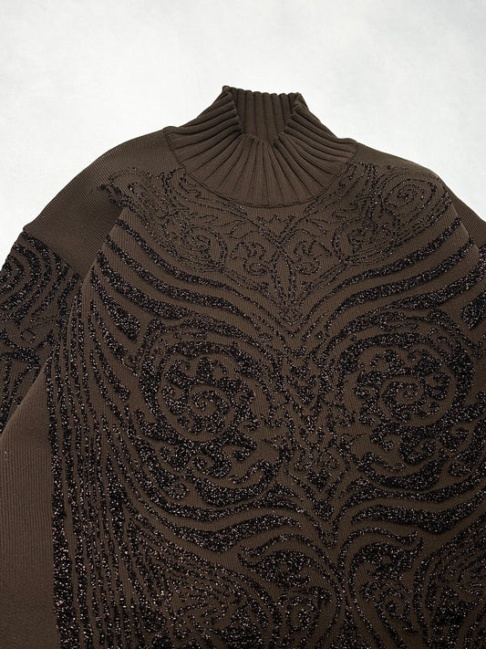 Jean Paul GAULTIER HOMME Arabesque High Glitter Knit Size 48