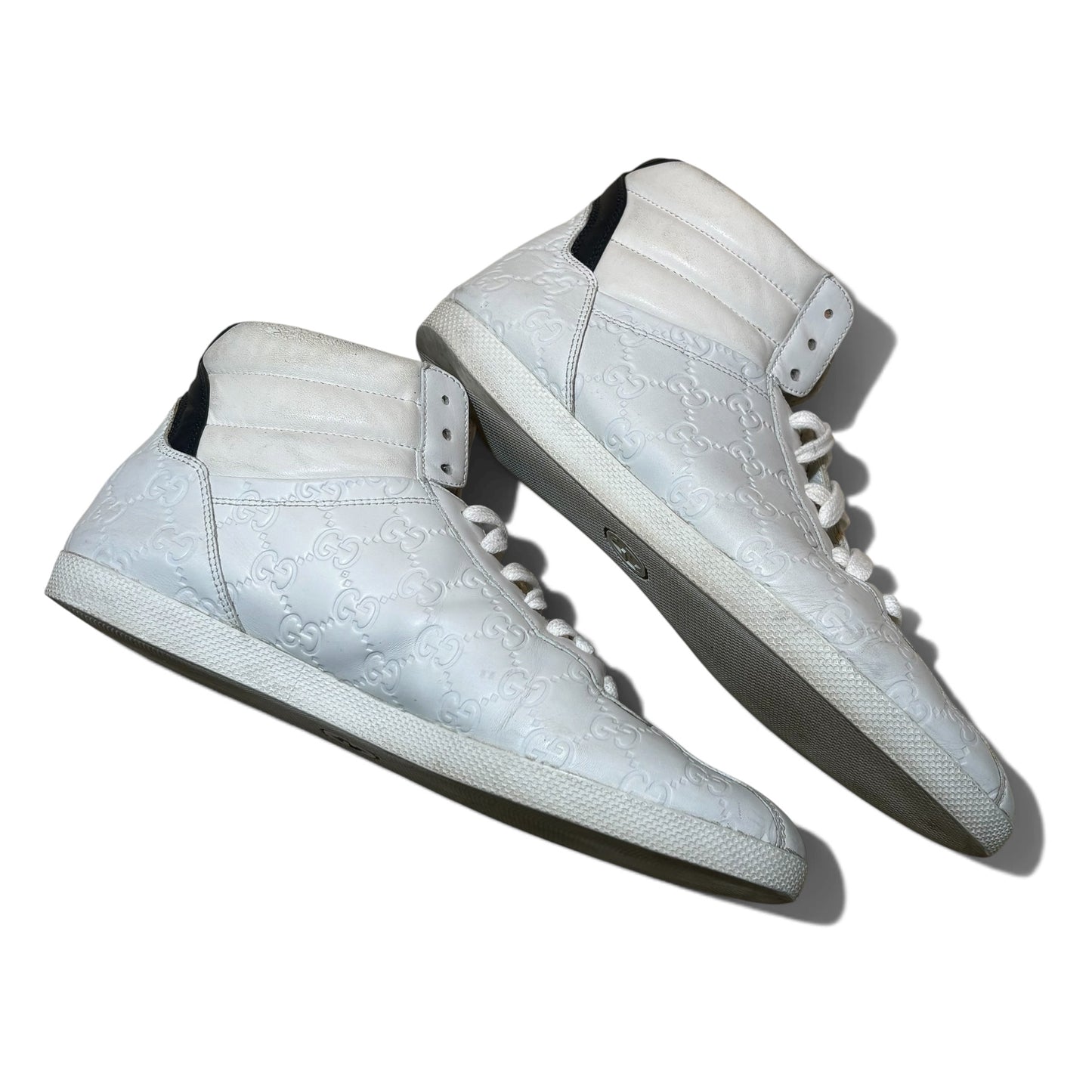 GUCCI Monogram High-Top Sneakers Size 8