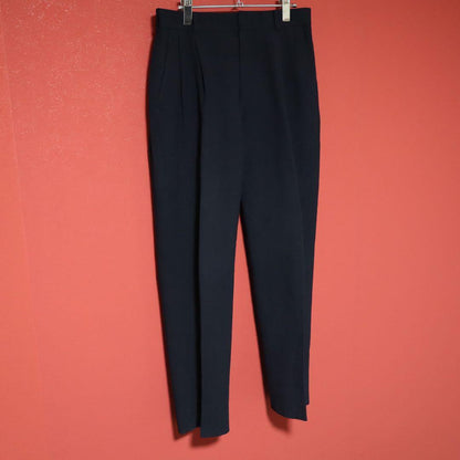 Issey Miyake Two-Pleat Wool Wide Slacks Blue Size 77
