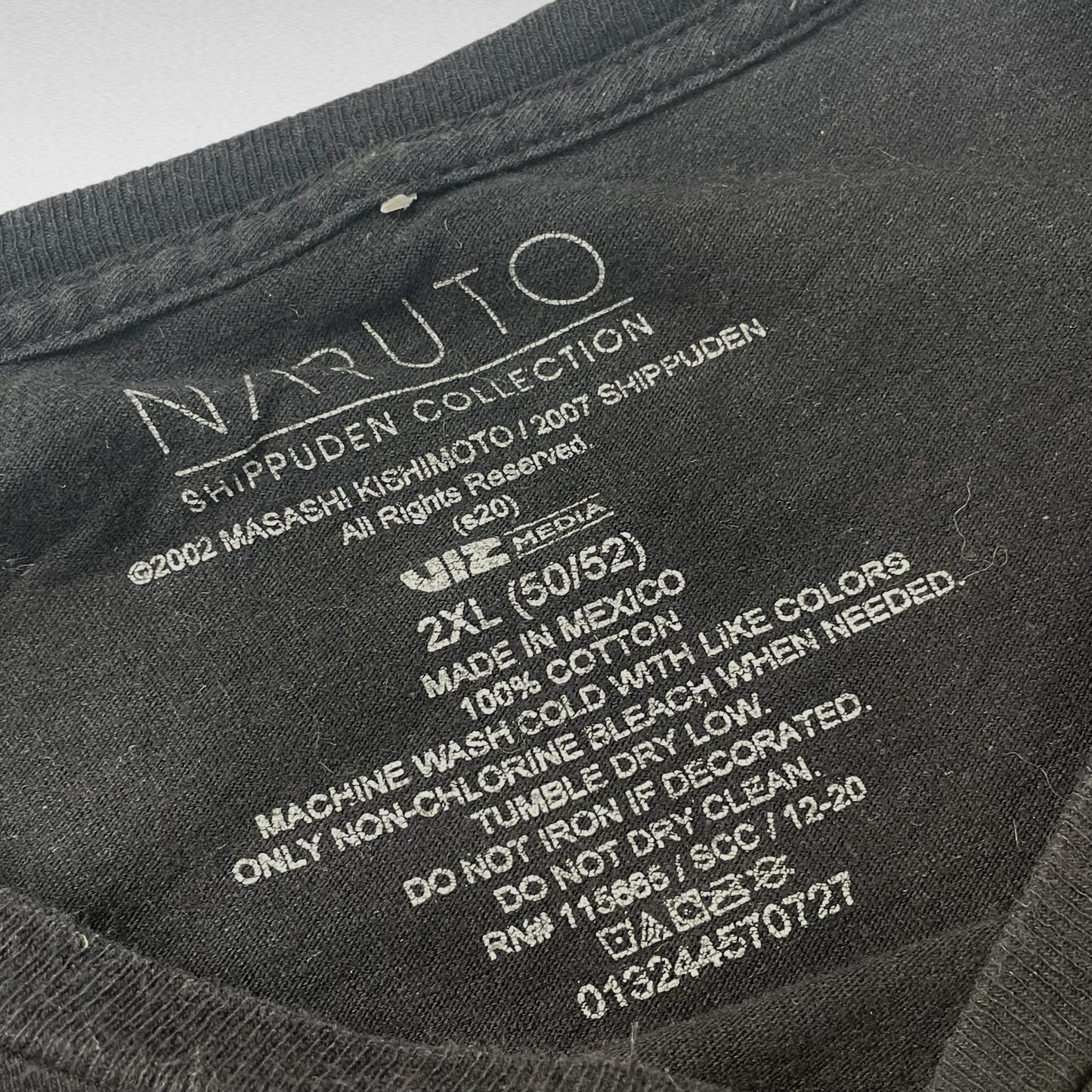 NARUTO SHIPPUDEN T-Shirt Black Size 2XL