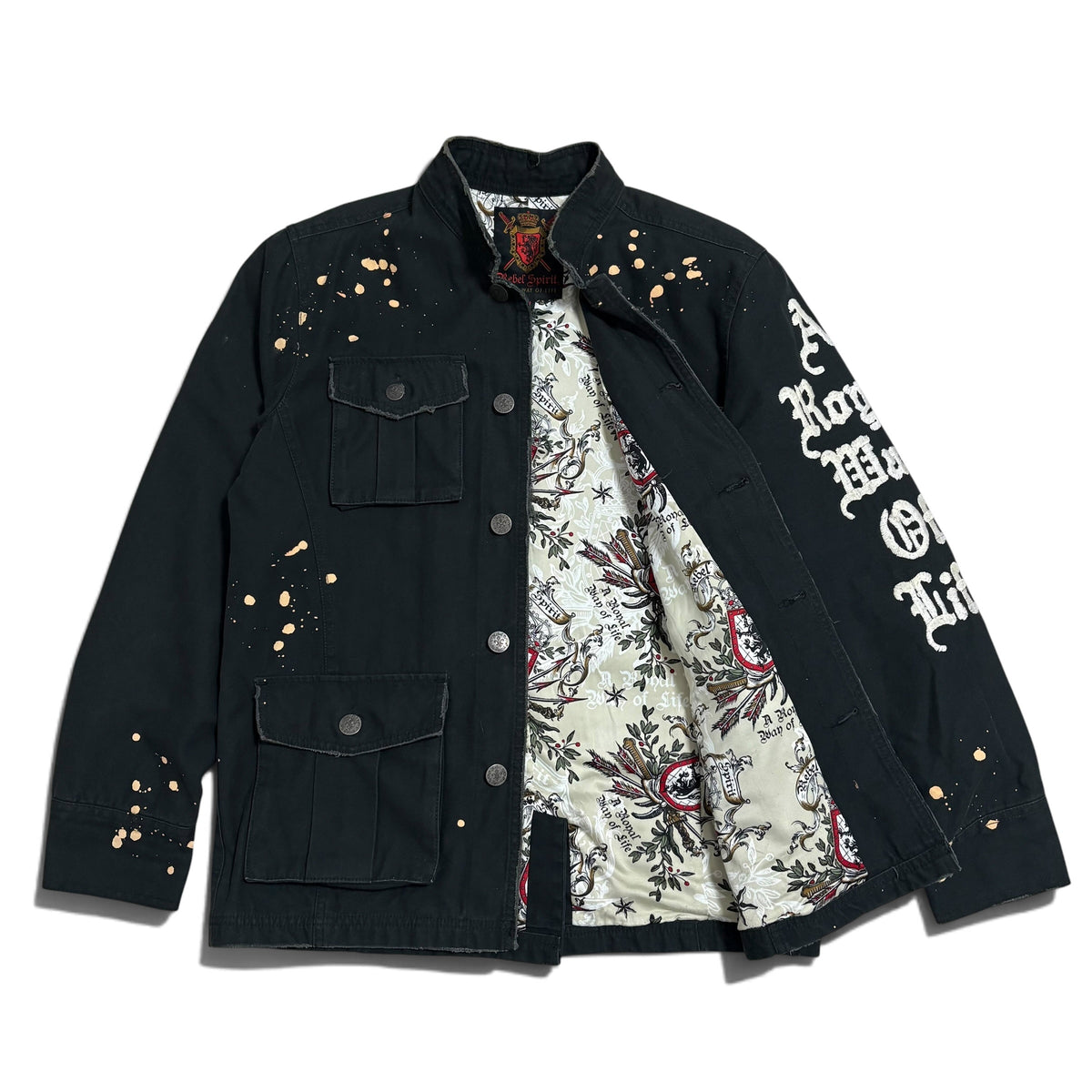 Rebel Spirit Studs Button Jacket Size M
