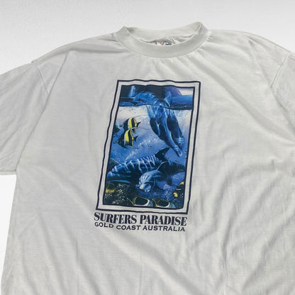 GONE TROPPO 90s Graphic T-Shirt White Size XL