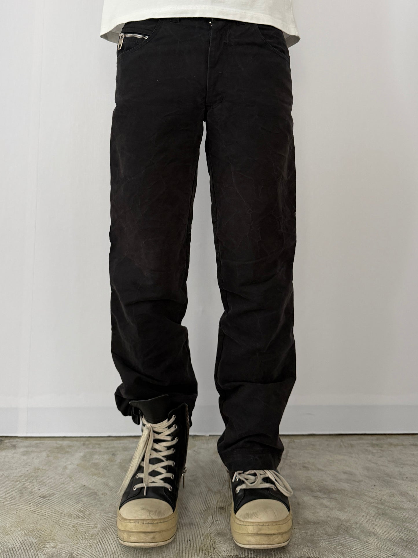 Griffin Black Zip Gimmick Pants Size 28