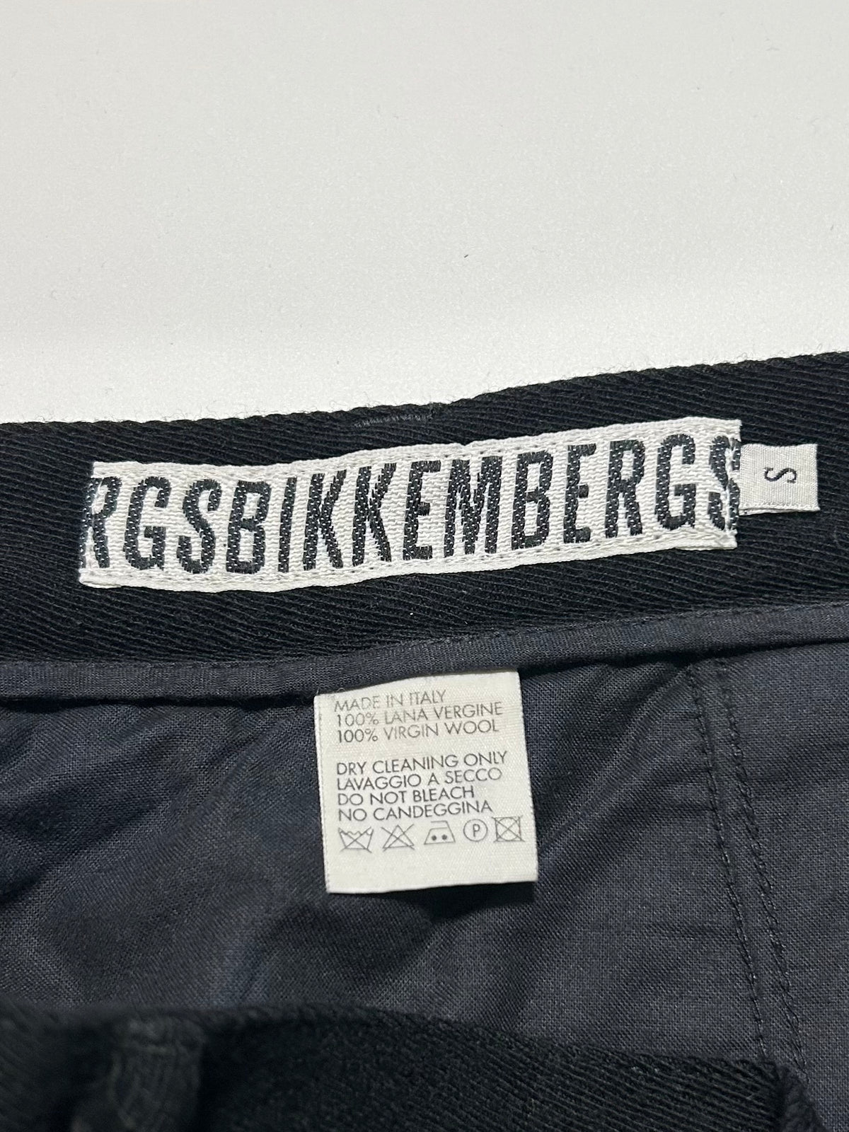DIRK BIKKEMBERGS 90s Wool Trousers Black Size S