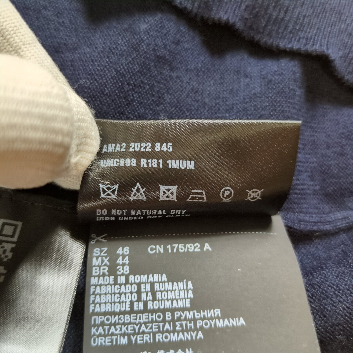PRADA 22AW Full Zip Wool Drivers Knit Size 46