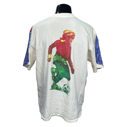 BOB MARLEY 90s Heaven Smiles Color Overprint T-Shirt Size XL