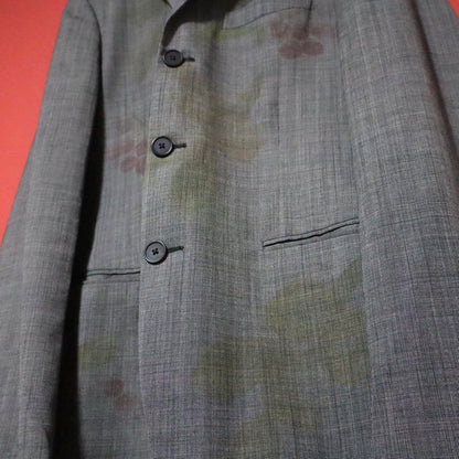 Bottega Veneta Cherry Print Wool Tailored Jacket Size 48