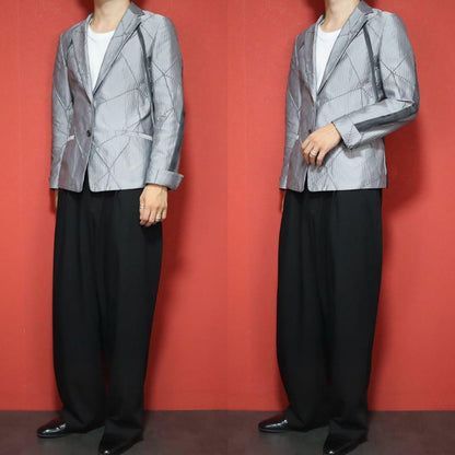 ISSEY MIYAKE 09AW A-POC Silver Quilted Blazer Size 3