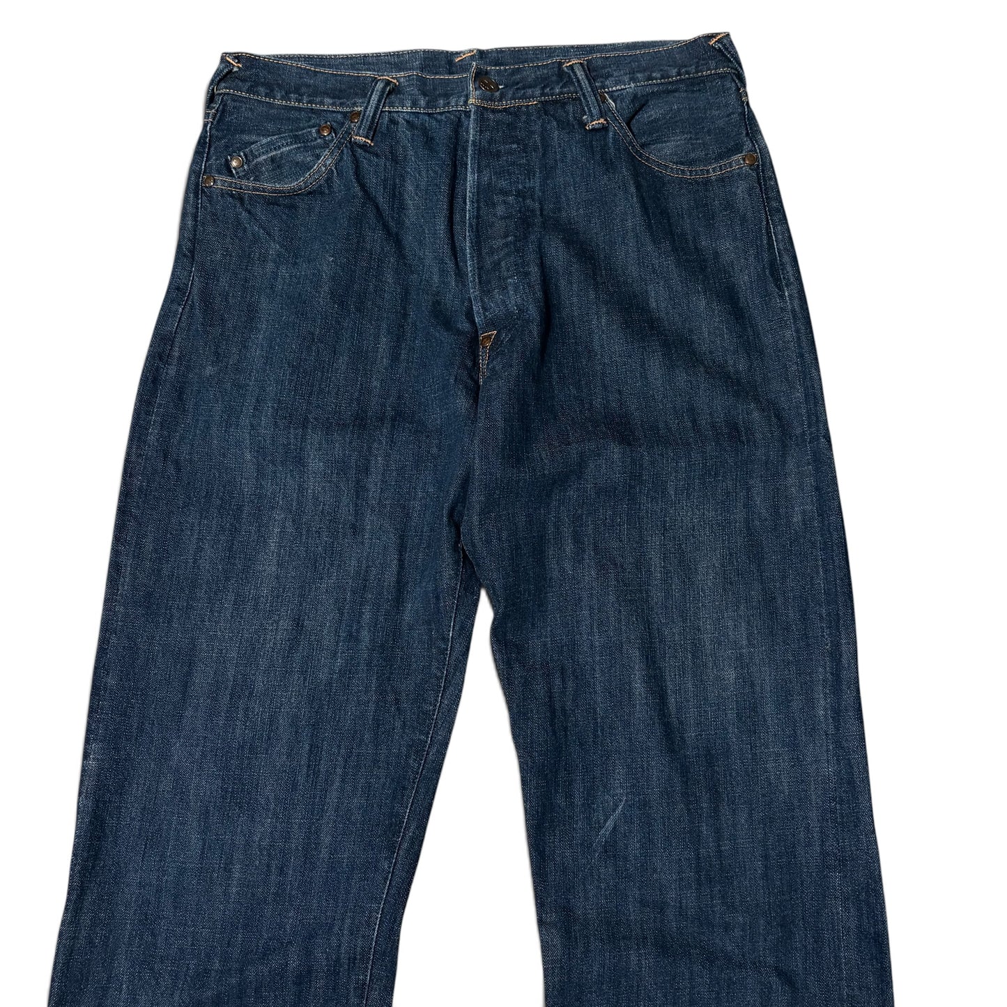 EVISU YAMANE Daikoku Painted Selvedge Jeans Size 34×32