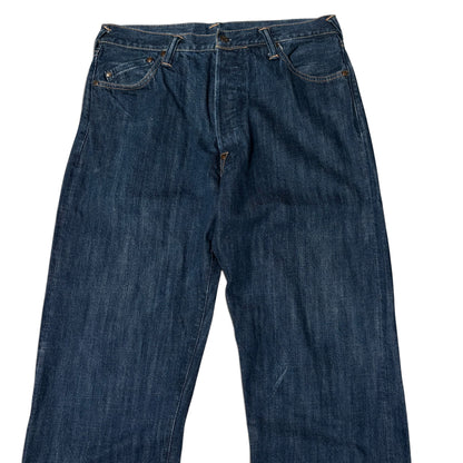 EVISU YAMANE Daikoku Painted Selvedge Jeans Size 34×32