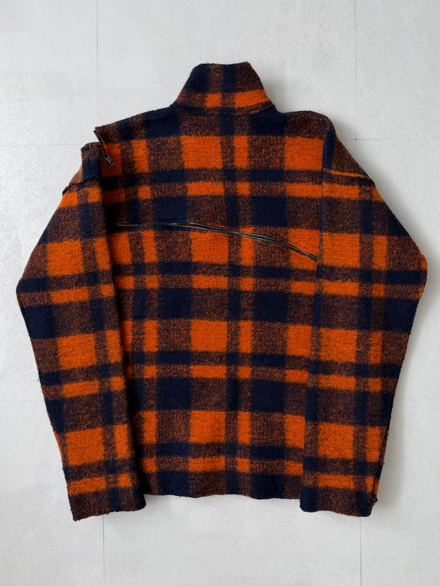 Zadig & Voltaire Multi Check Zip Wool Jacket Size XS