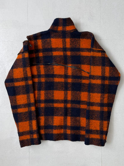 Zadig & Voltaire Multi Check Zip Wool Jacket Size XS