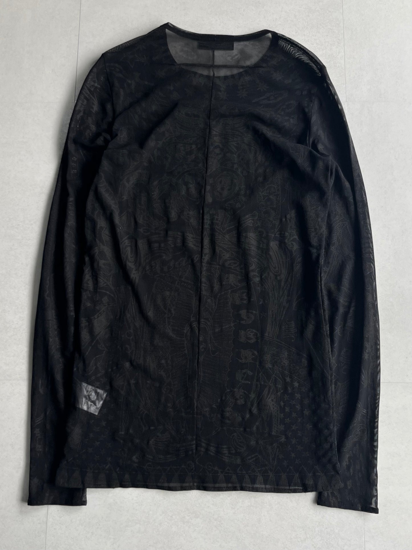Givenchy Black See-Through Henley Shirt Size XXS
