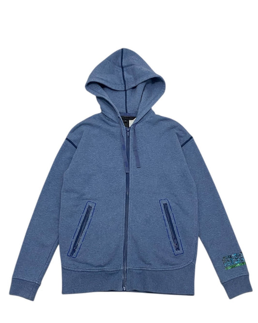 Marc Jacobs Blue Full Zip Hoodie w/ Design
