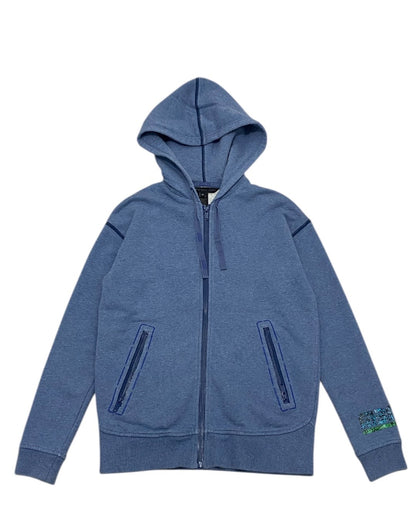 Marc Jacobs Blue Full Zip Hoodie w/ Design