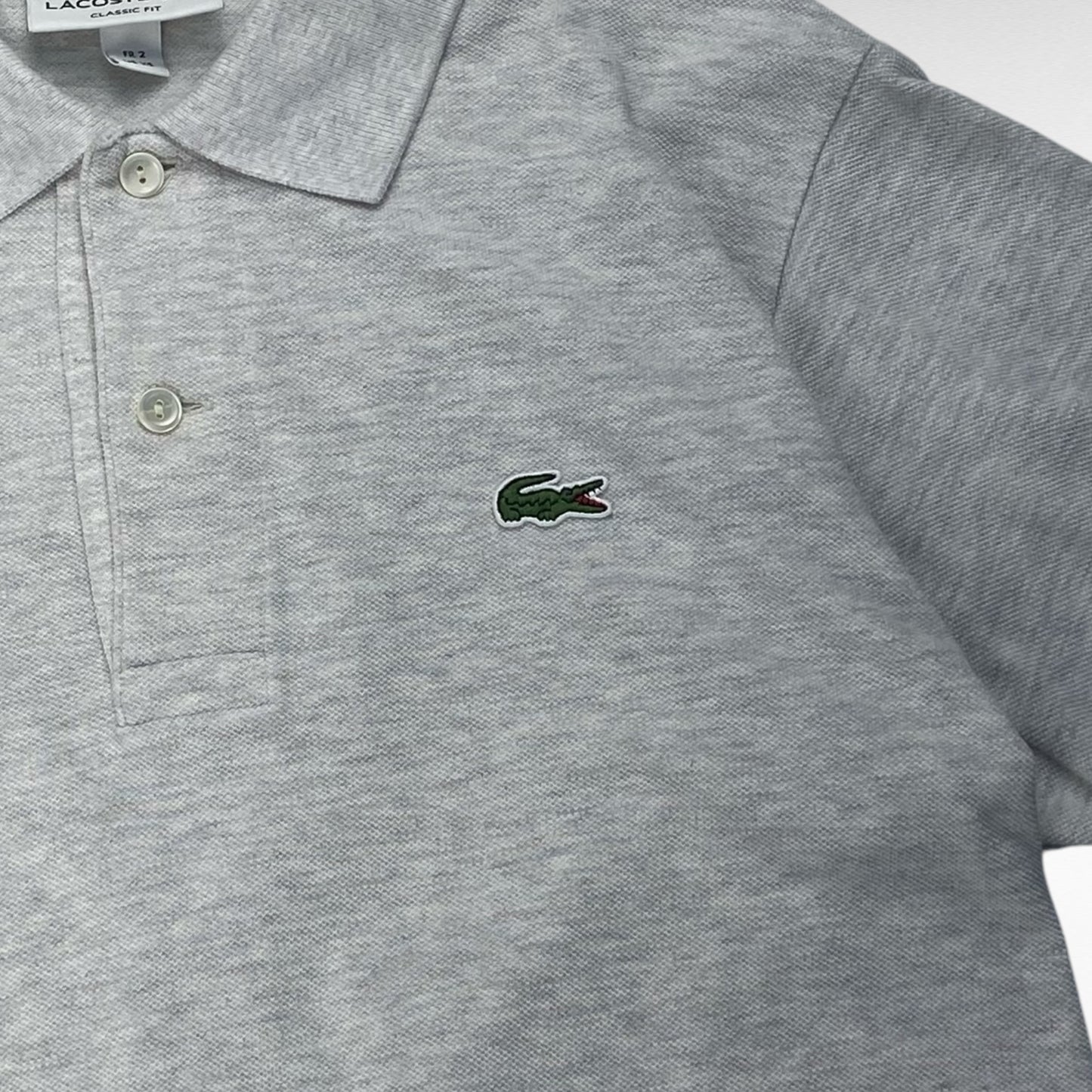 Lacoste Short Sleeve Polo Shirt Gray Size XS
