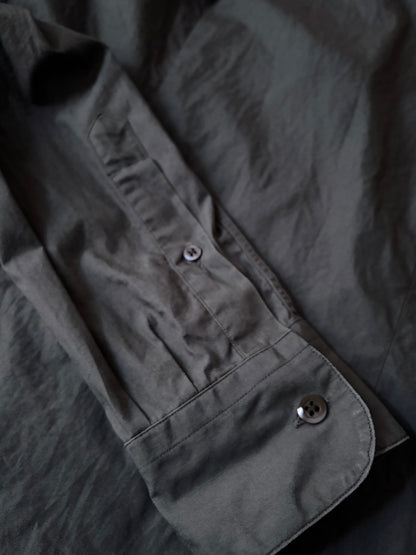 DRIES VAN NOTEN 10s Cotton Darted Dress Shirt Black Size M