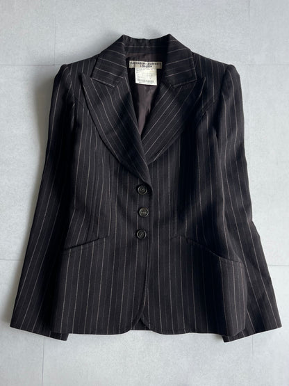 Katharine Hamnett London Black Stripe Jacket Size M