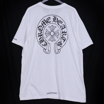 CHROME HEARTS Horseshoe Print Pocket T-Shirt White Size XXL