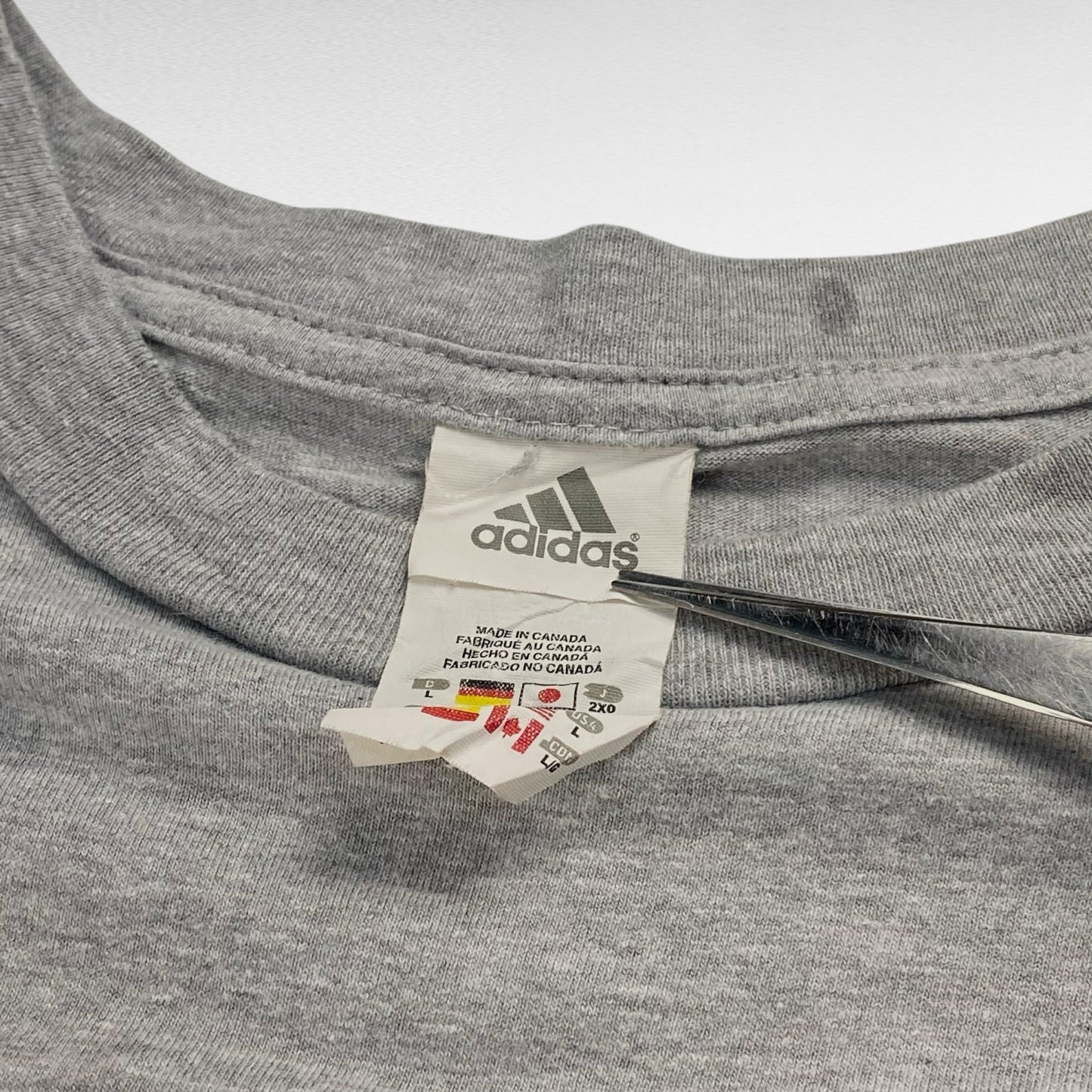 Adidas Short Sleeve T-Shirt Gray Size L