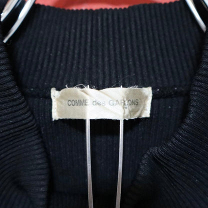 COMME des GARCONS 80s Black Rib Knit Mock Long Top Size FREE