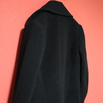 Y's 14AW Cable Knit Docking Melton Wool Peacoat Size 1