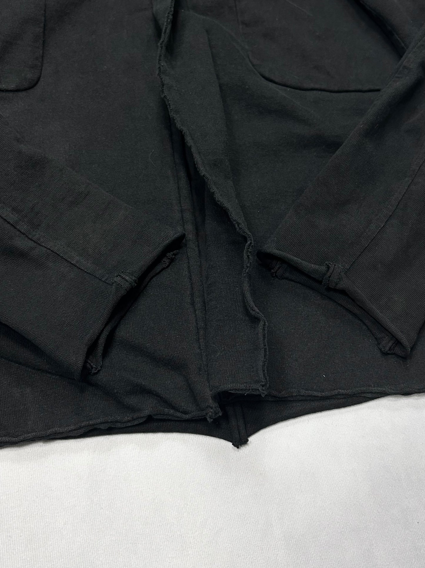 wjk reluxe Black Asymmetry Cut Off Zip Chester Coat Size S