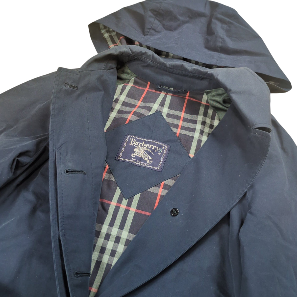Burberrys Burberry Check Liner Hooded Coat Size M