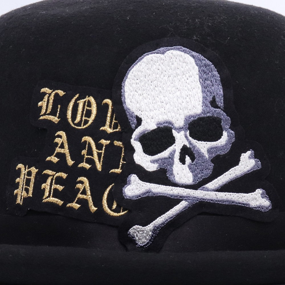 MASTERMIND JAPAN Skull Love & Peace Wool Hat Black Size F