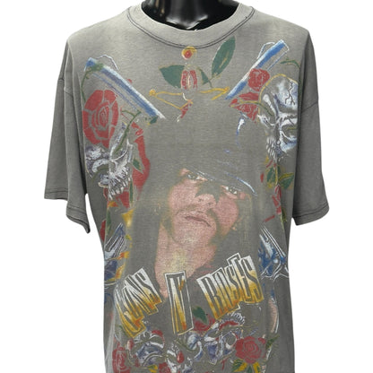 GUNS N' ROSES 90s 00s Axl Rose Skull T-Shirt Size L/XL Size L~XL