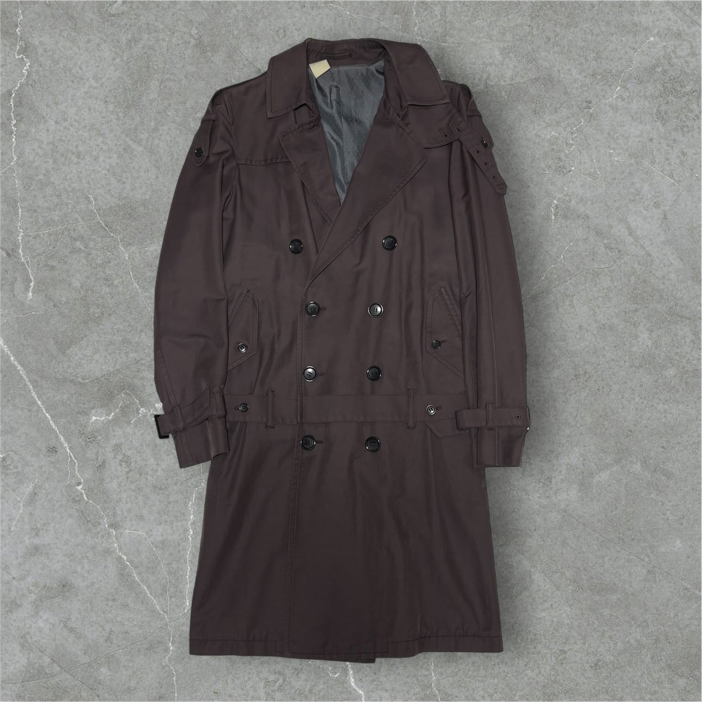N.HOLLYWOOD Bordeaux Belted Trench Coat Size S