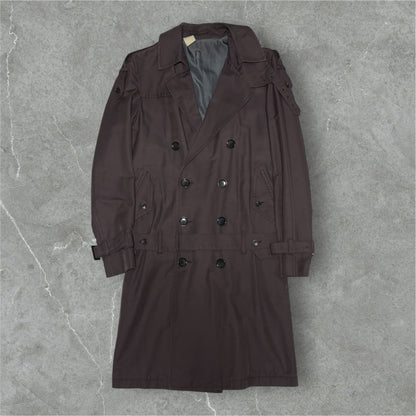 N.HOLLYWOOD Bordeaux Belted Trench Coat Size S