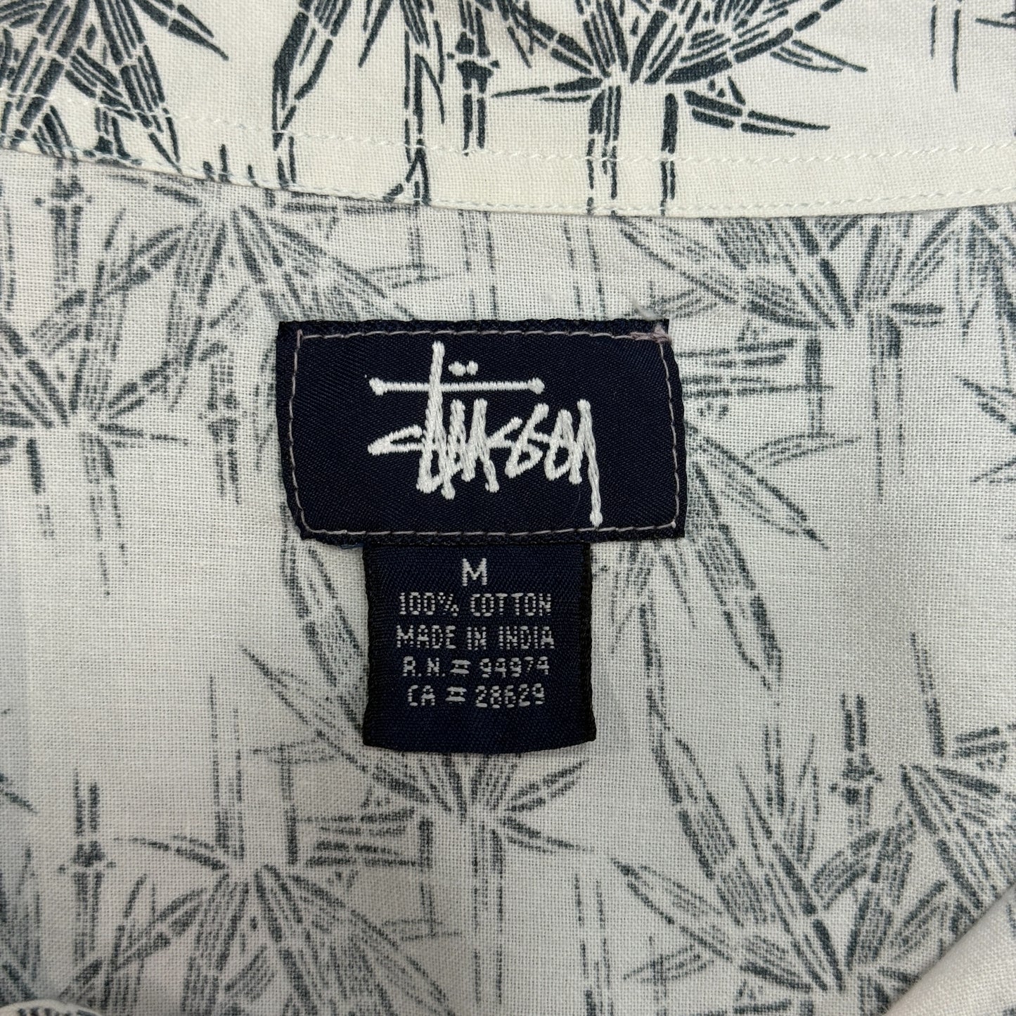 Stussy 90s Old Stussy Japanese Pattern Work Shirt Size M