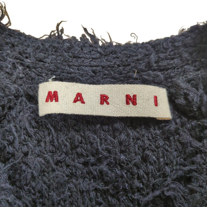 MARNI Shaggy Wool Oversized Cardigan Black Size 38