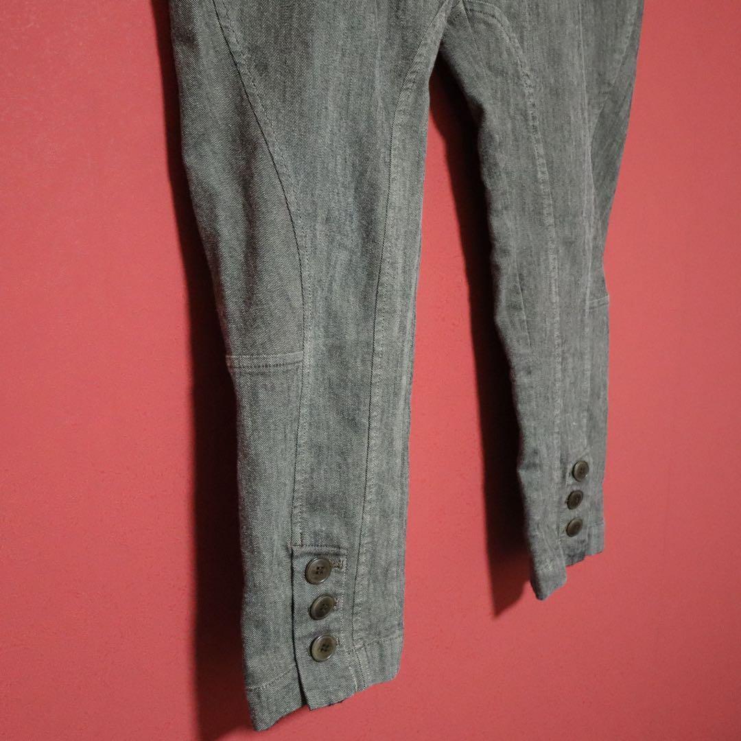Y's Gray Cotton Blend Cropped Jodhpur Pants Size 2