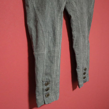 Y's Gray Cotton Blend Cropped Jodhpur Pants Size 2