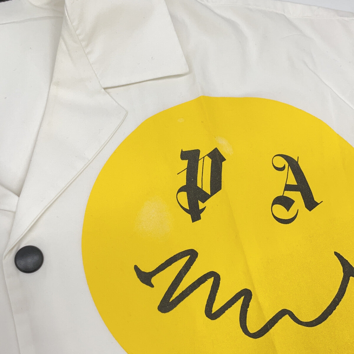 Palm Angels White Bowling Shirt