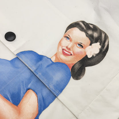 Palm Angels White Bowling Shirt