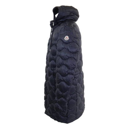 MONCLER DUBOC Hooded Quilted Down Coat Navy Size 3