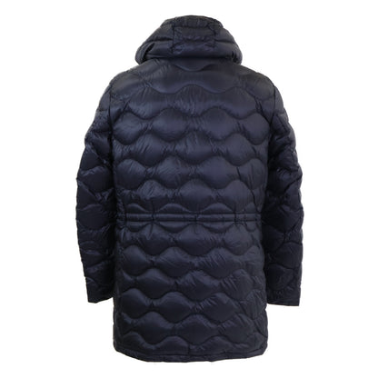 MONCLER DUBOC Hooded Quilted Down Coat Navy Size 3