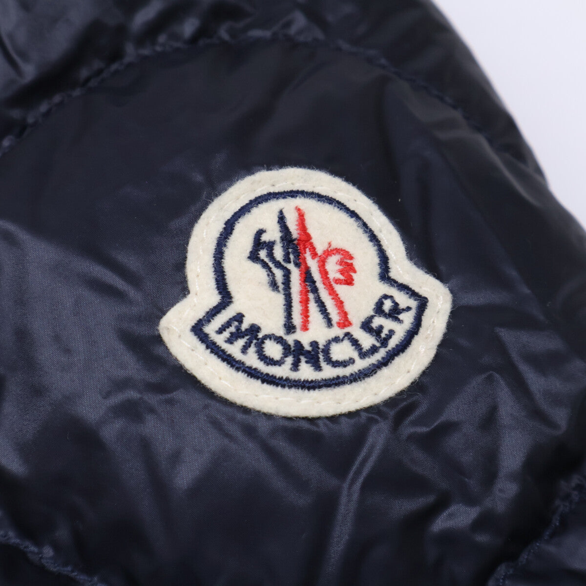 MONCLER DUBOC Hooded Quilted Down Coat Navy Size 3