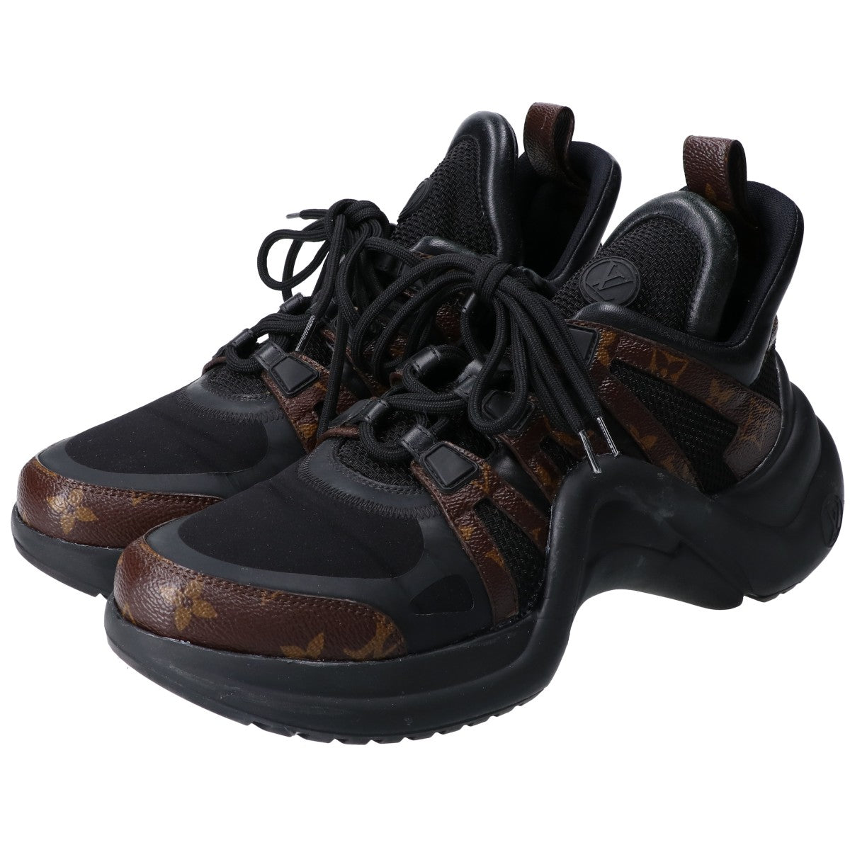 LOUIS VUITTON Black Monogram Archlight Sneakers Size EU 42