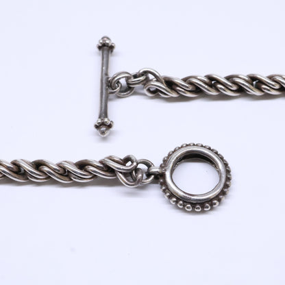 STEPHEN DWECK Silver 925 Woven Toggle Necklace Size ONE SIZE