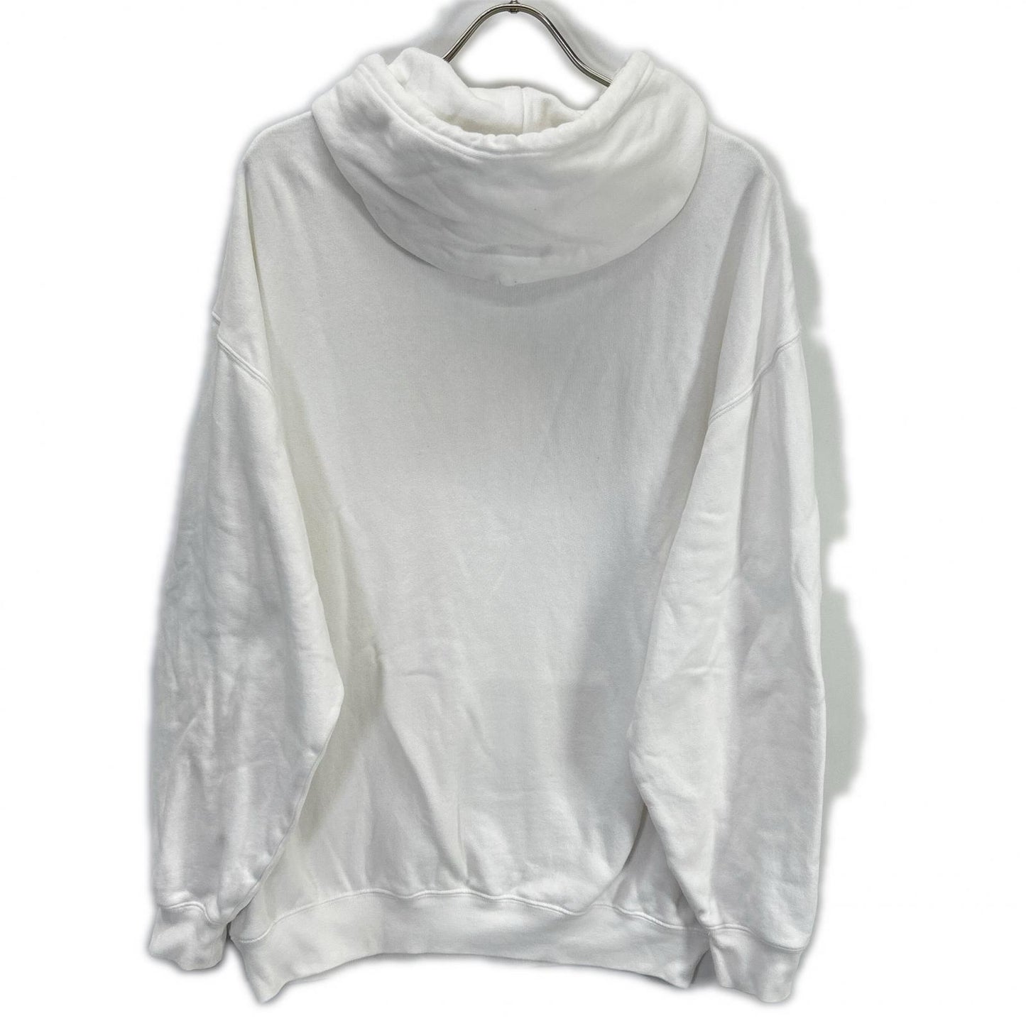BALENCIAGA White Logo Cotton Hoodie Size S