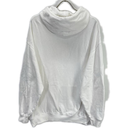 BALENCIAGA White Logo Cotton Hoodie Size S