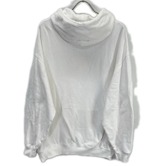 BALENCIAGA White Logo Cotton Hoodie Size S