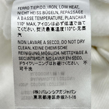 BALENCIAGA White Logo Cotton Hoodie Size S