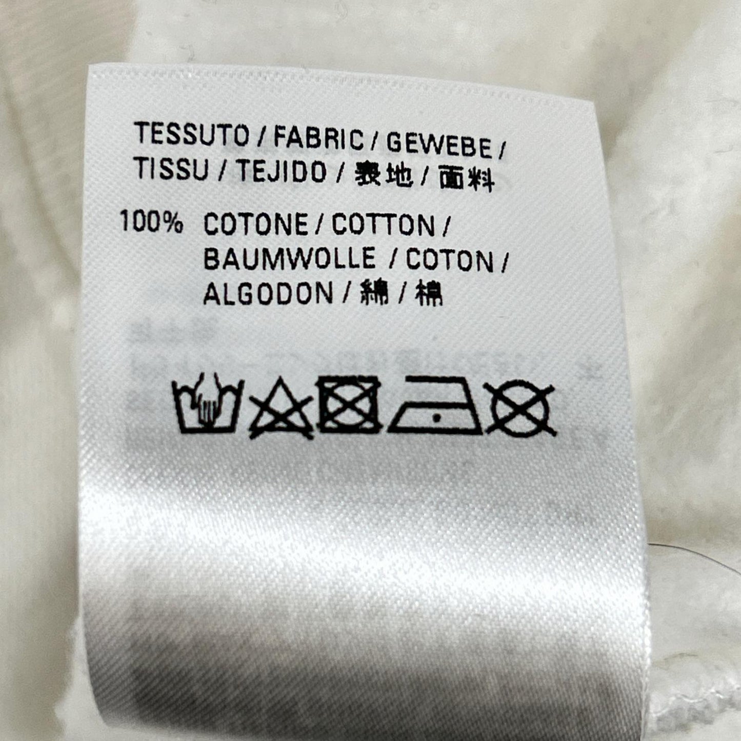 BALENCIAGA White Logo Cotton Hoodie Size S