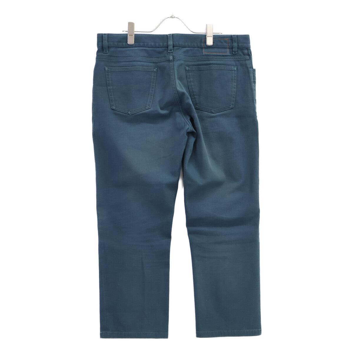 HERMES Green Sellier Button Denim Jeans Size 44