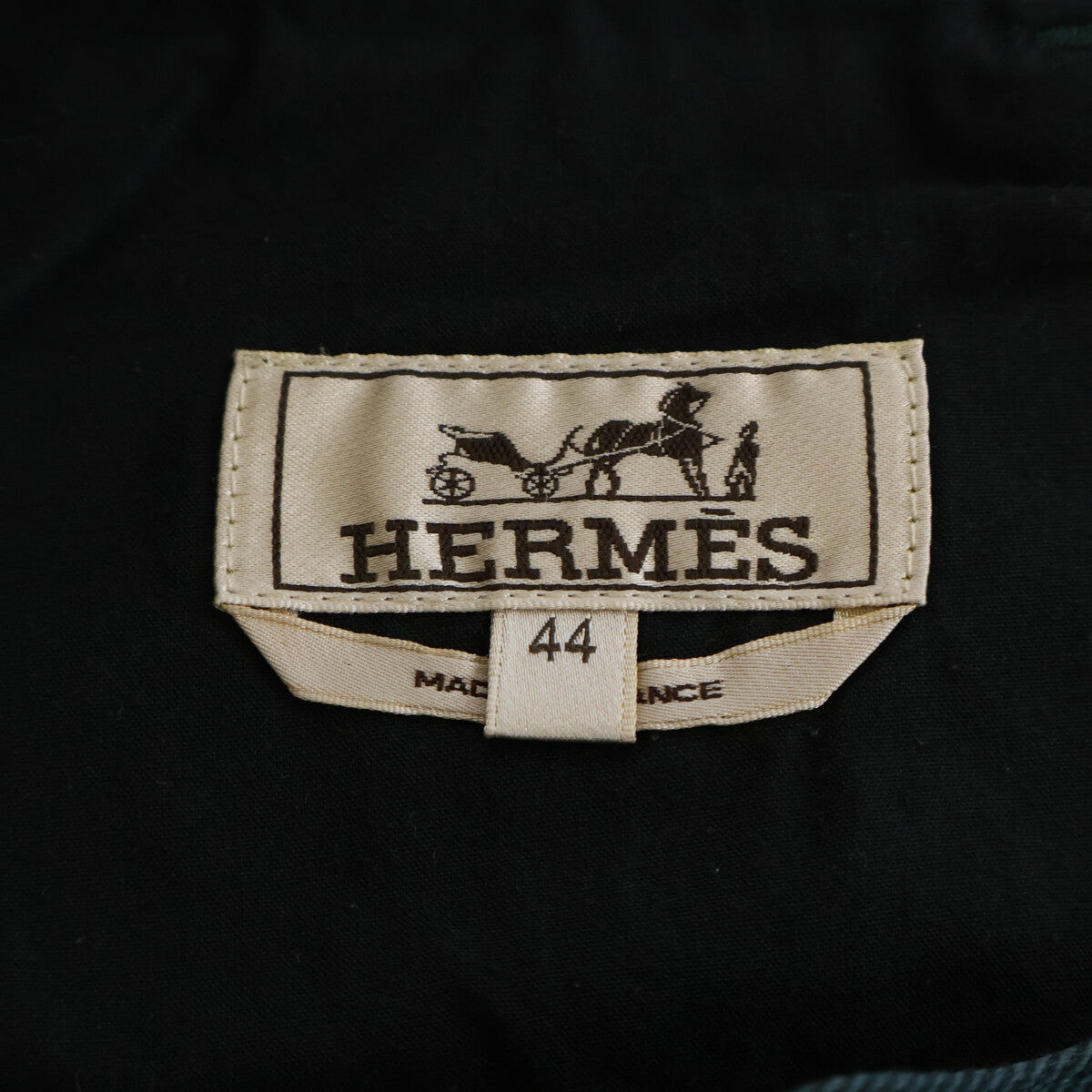 HERMES Green Sellier Button Denim Jeans Size 44